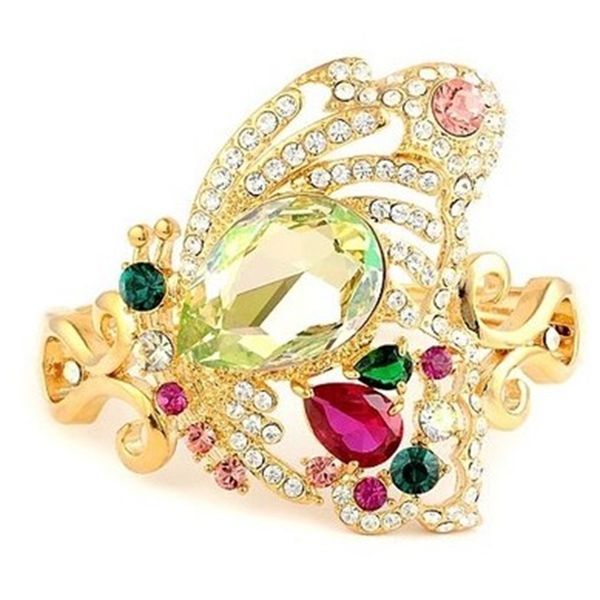 

two color diamond butterfly knot lady's bracelet (6.5*6cm) (myyhmz, Black