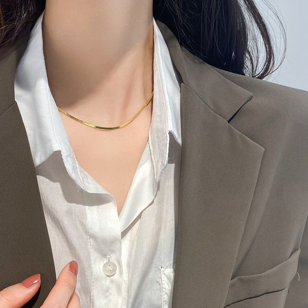 

contracted wind necklace new female collarbone chain chain necklace wind, Silver