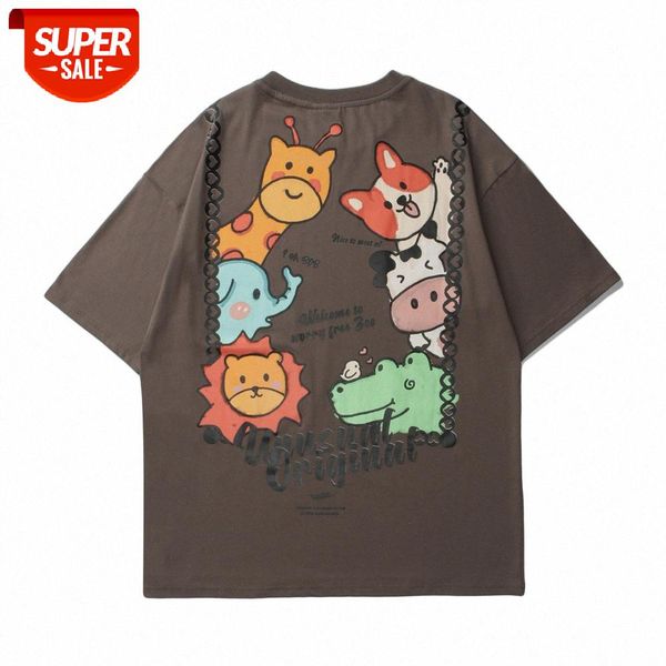 

graffiti printed short-sleeved t-shirt men's creative fun loose round neck five-point sleeve half #tt2v, White;black