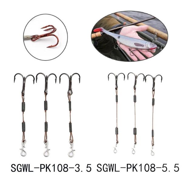 

fishing hooks 3pcs 3.5/5.5cm hook pike perch bass lure stingers treble stainless steel sharp accessories