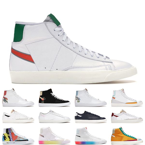 

blazers mid 77 stranger things men women running shoes have a good game multi color designer sneakers athletic mens trainers jogging walking, White;red