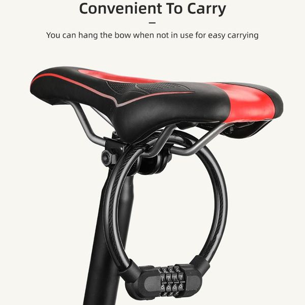 

bike locks 4-digit password mtb bicycle code lock mountain portable security anti-theft cable steel wire accessories