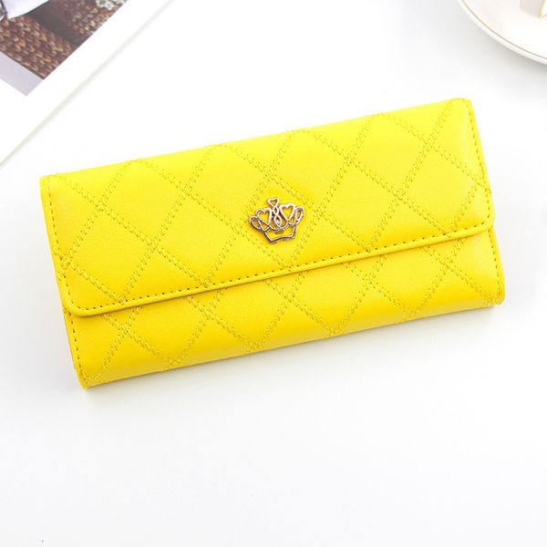 

2021 fashion women leather portfolios korean coins and cards ladies wallets yellow black red gold pink portfolio damski femme, Red;black