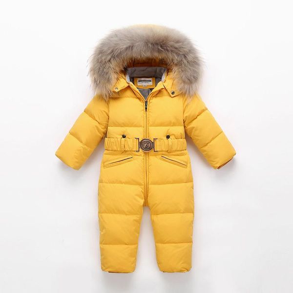 

coat children winter jumpsuit kids baby snowsuit nature fur 90% duck down jacket for girls coats toddler park boy overalls, Blue;gray