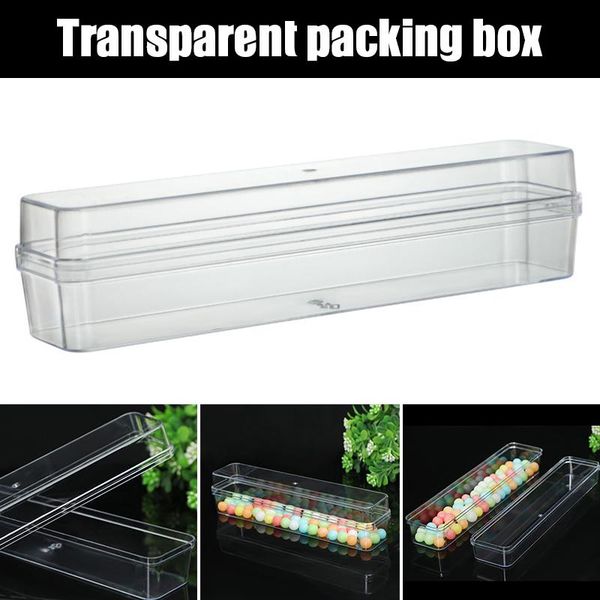 

clear plastic box with lid rectangular organizers 3.5*17*4cm stackable storage box for gift spices jewelry dtt88