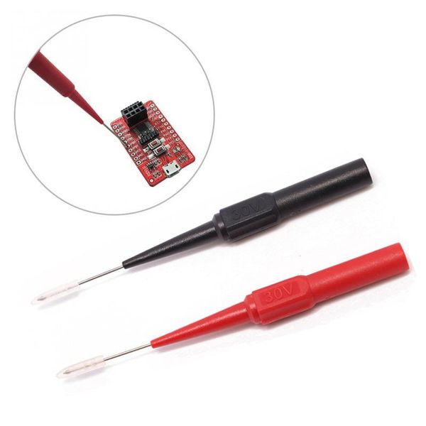 

multimeters car multimeter test lead extention back piercing needle tip micro pin probes tool 2 pcs (red,black)