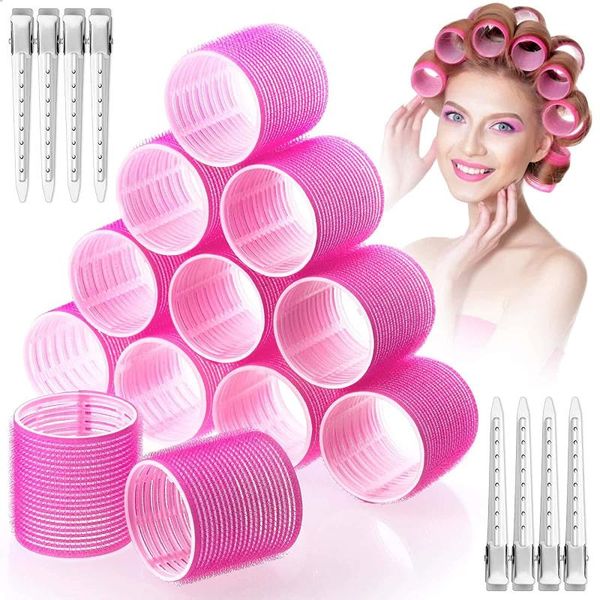 

hair straighteners rollers self grip curlers lazy curler silk curling ribbon roller heatless rod headband styling tools, Black