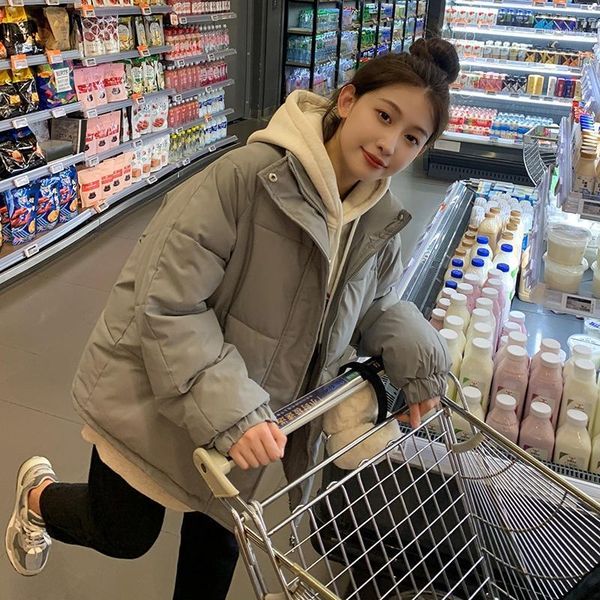 

women's down & parkas 2021 short winter jacket women thick warm cotton parka coat casual loose korean, Black