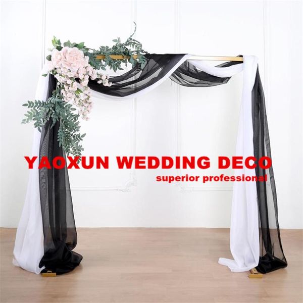 

party decoration 65cm width chiffon wedding arch draping backdrop fabric arbor drapes for outdoor ceremony curtains