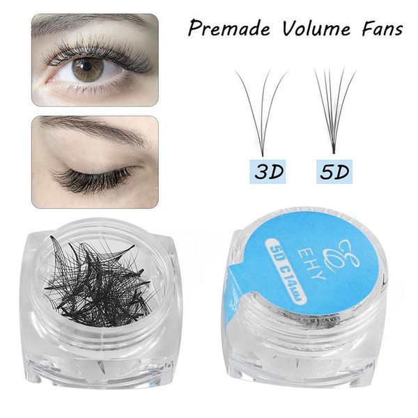 

false eyelashes 80fans/box premade russia volume fan mink 3d 5d lash extension natural long semi-perman fake lashes makeup tools