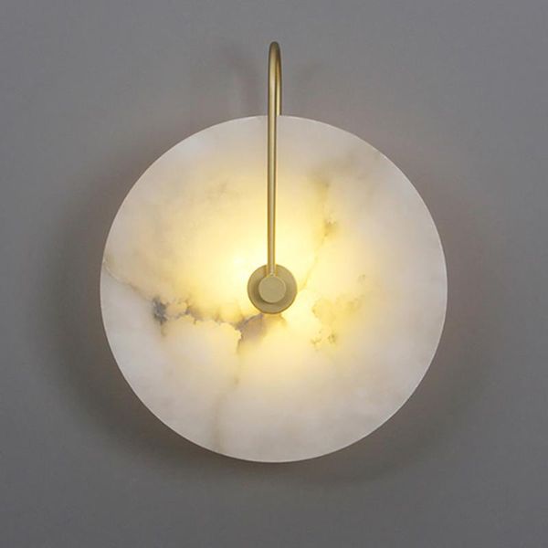

wall lamp art decor lamps indoor modern stone material mounted led lights sconces black gold warm white bedroom foyer loft