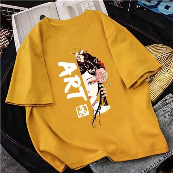 

women's t-shirt cotton loose plus size short-sleeved letter cartoon print summer korean style women graphic t shirts, White