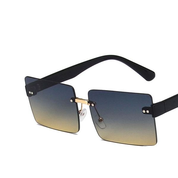 

sunglasses fashion square frameless sun glasses female trend rice nail retro women 202 cat eye gafas de sol, White;black