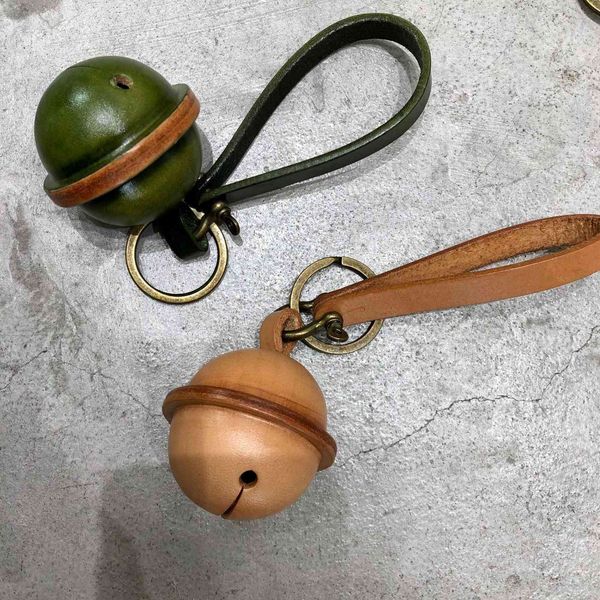 

leather hand tanning layer, large leather bell, key chain, bag and hanging decoration can ring black friday q89h