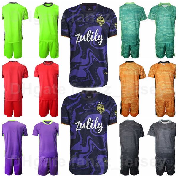 

club seattle sounders goalkeeper gk 24 stefan frei soccer jersey set goalie 18 spencer richey football shirt kits black orange red purple fl