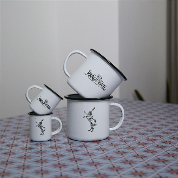 

mugs exported to usa thickened couple's cups enamel coffee cup milk teacup water
