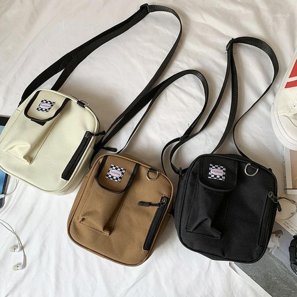 

evening bags small square shoulder crossbody bag for women simple canvas girls student messenger fashion female phone purse handbags