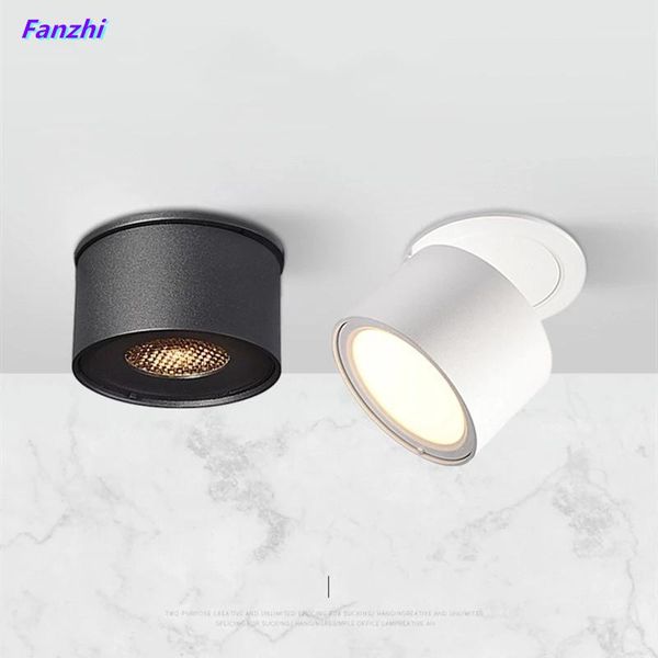 

ceiling lights dimmable recessed folding rotating downlight 7w / 12w cob led spotlight ac85 ~ 220v backlight indoor lighting