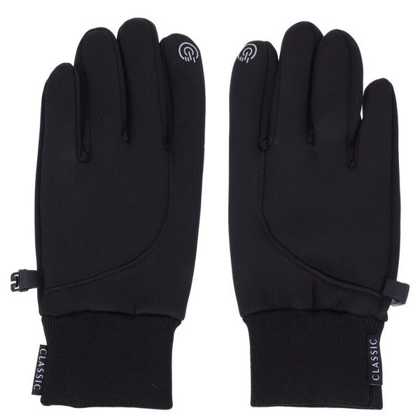 

cycling gloves 1 pair of touching screen for hiking camping fishing, Black