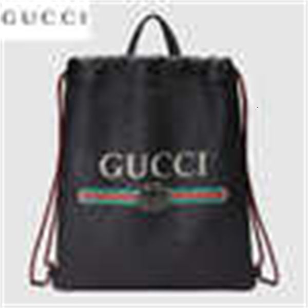 

luxury u9y1zwei 494053 print leather drawstring backpack backpacks women fashion women shows oxidized leather business bags designer