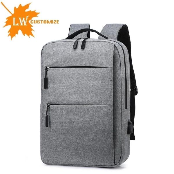 

backpack custom bags with travel bag men usb 15.6" lapbackpacks teenager schoolbag splashproof nylon