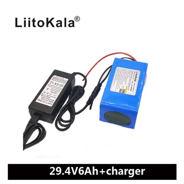 

2021 liitokala 24v 6ah 7s3p 18650 lithium ion battery pack 24 v electric bicycle moped batteries +29.4v2a