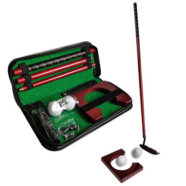 

complete set of clubs portable golf putter putting trainer indoor training equipment golfs ball holder aids tool with carry case outdoor