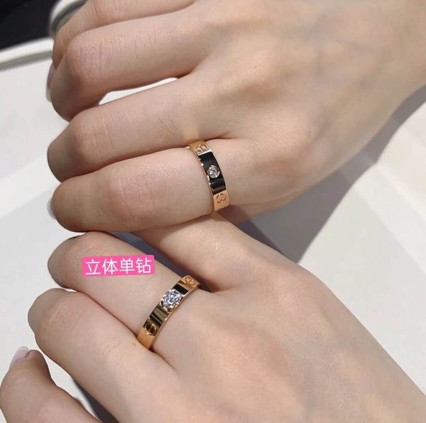 

design jewelry card quality love letter pair men's and women's one word couple ring fashion no diamond size, Silver