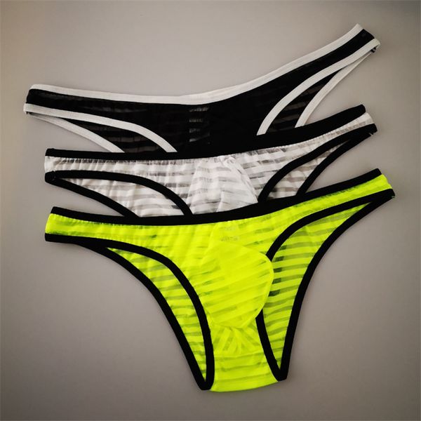

men breathing mesh small slips male transparent half pack bil smalle taille straight underwear, Black;white