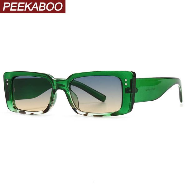 

aviator sunglasses peekaboo green brown square frame for women uv400 female retro sun glasses men rivet decoration 2022 drop ship, White;black