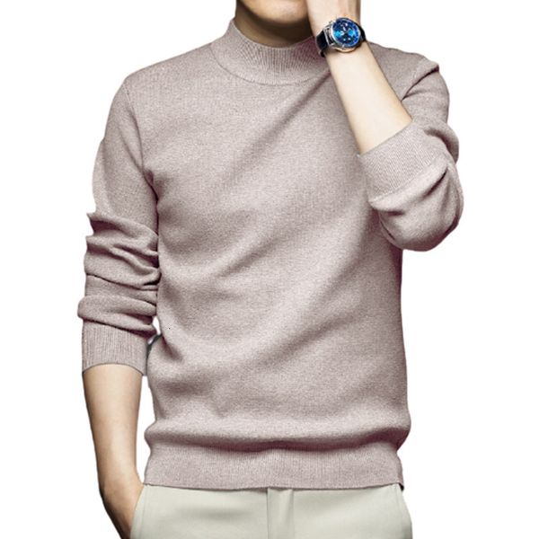 

autumn upscale quality cashmere knitted sweater long sleeve t-shirt men's, Black