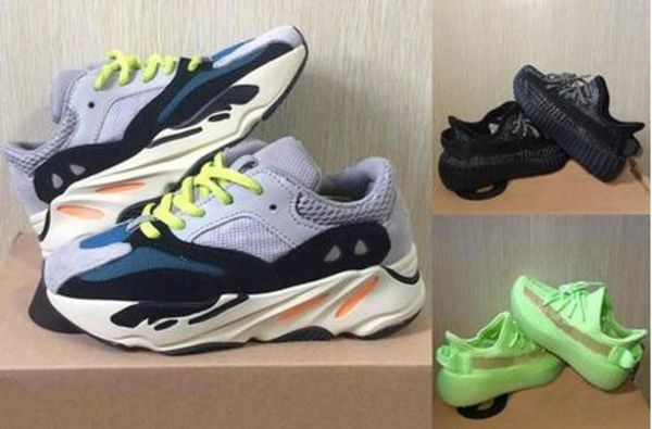 

new kids shoes kanye west v2 700 girl running shoes 500 baby toddler trainer boy sneakers children athletic shoes black red