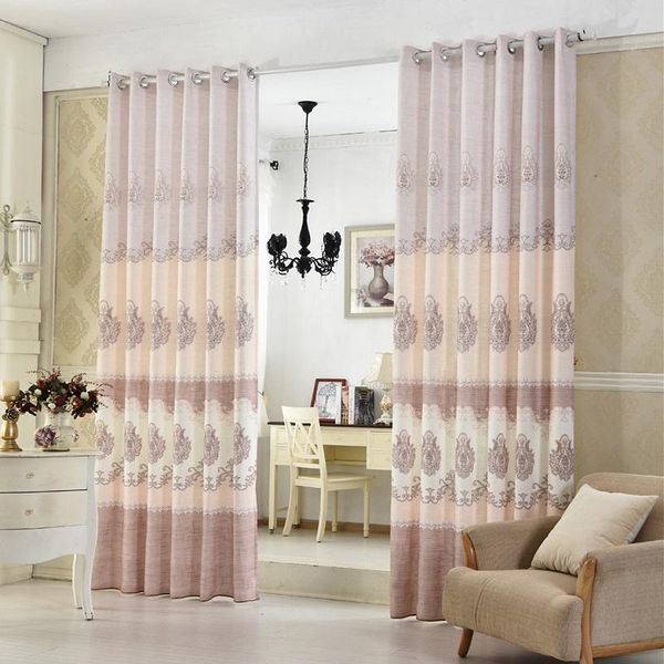 

curtain & drapes modern and simple european-style cloth thick linen blackout finished product curtains for living room bedroom
