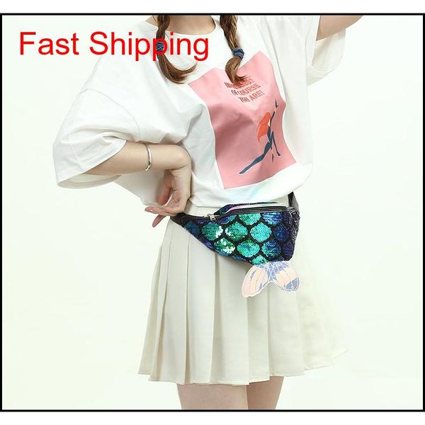 

wh 4 styles mermaid tail waist bag fish tail shaped belt waist pack glitter beach fashion kids lady pack coin p qylvvg new_dhbest, Silver