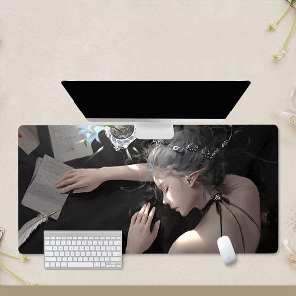 

mouse pads & wrist rests sell extra large pad anime drawing pattern gaming mousepad anti-slip natural rubber with locking edge mat