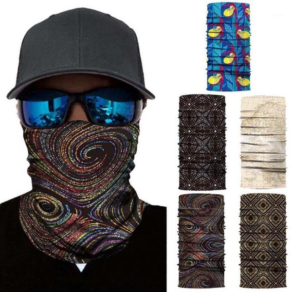 

cycling caps & masks print bandana 3d outdoor hiking scarf skull neck gaiters bandanas sports mouth protection scarves dust-proof tube june, Black