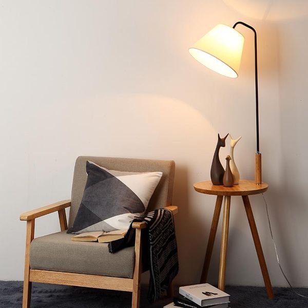 

nordic wood art frame floor lamp modern minimalist creative living room led lamp study room table wood floor color