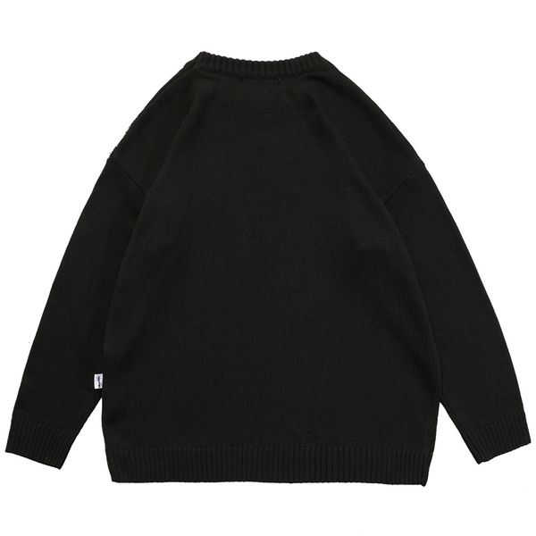 

men's sweaters aolamegs male cartoon sweater, hip hop, stamina, sweater couple, hipster, loose, high street, round collar, jumper, wint, White;black