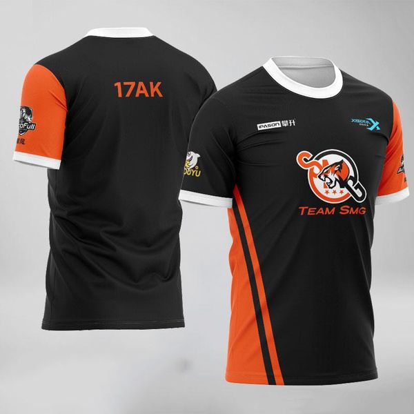 

men's t-shirts e-sports team smg uniform jersey male t-shirt id oversized csgo pubg fashion and comfortable short sleeves, White;black