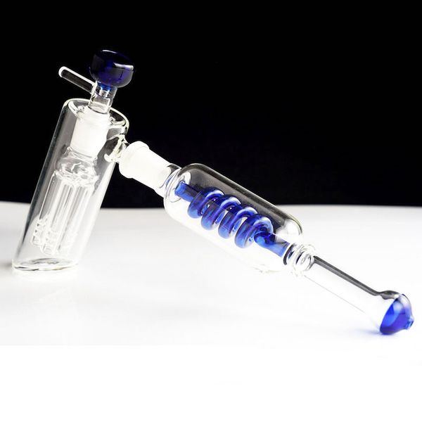 Novo martelo de vidro 6 braço perc vidro percolador glicerina tubo bong tubulação de água de vidro construir um bubbler fumando inimigo livre navio