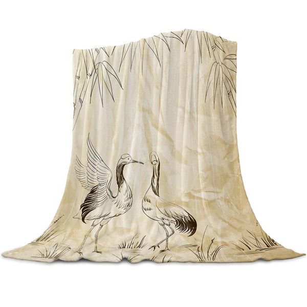 

blankets animal bird bamboo retro light thin flannel blanket custom super warm soft throw on sofa bed travel bedspread