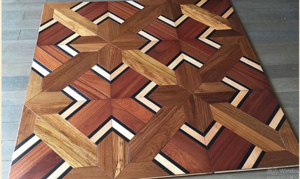 Colore rosso Birmania Teak progettato pavimenti in legno parquet piastrelle intarsio medaglione arte falegnameria carta da parati fondali moquette pannelli a parete in legno