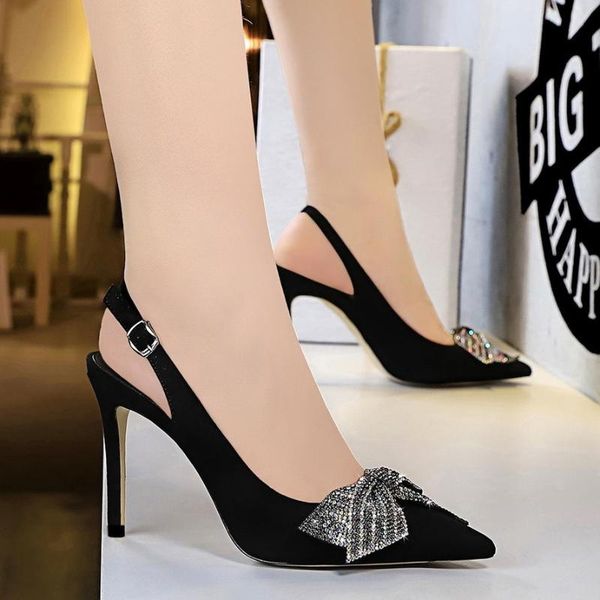 

dress shoes women 2021 spring summer button high heels women's heel sandals chaussure femme zapatos mujer, Black