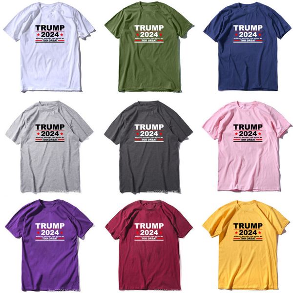 

summer presidential election t shirt trump 2024 because america can never be too great maga tshirts brand sweat shirt sport tee g3303, Blue