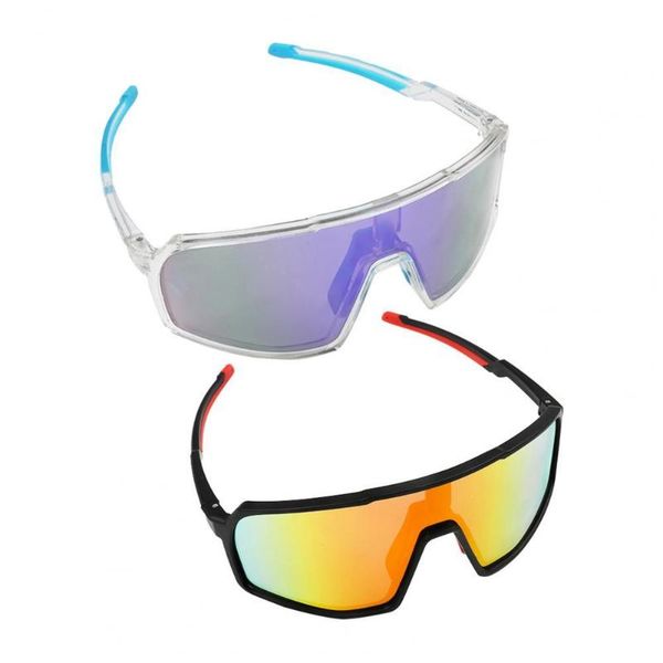 

outdoor eyewear sports black frame mirrored lens windproof sport fashion polarized sunglasses for man / woman