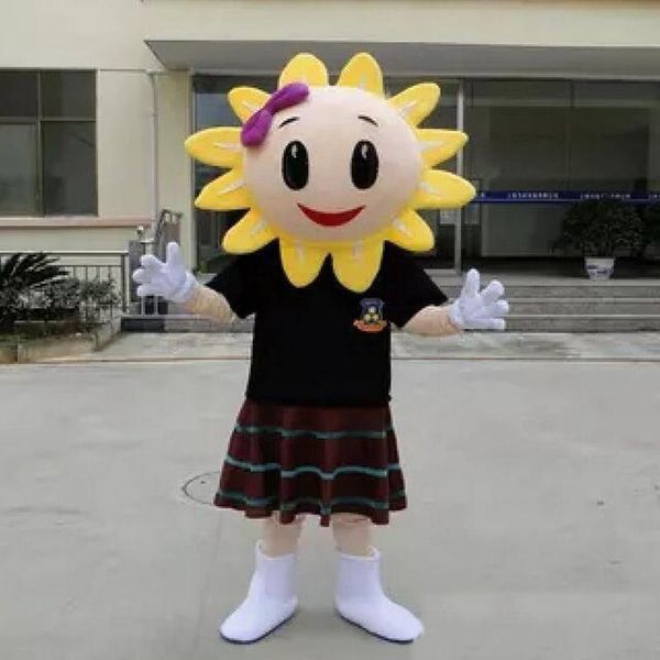 

sunflower mascot costume halloween christmas cartoon character outfits suit advertising leaflets clothings carnival adults outfit, Red;yellow