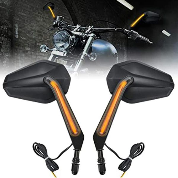 

motorcycle handlebar rear view mirrors with led turn signals e-mark for road king for street 750 xg750/street 500 xg500 touring