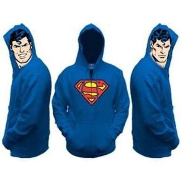 

cool male head graphic men's zip hoodie visual impact party punk gothic round neck sweatshirt hoodie, Black