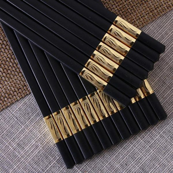 

10 pairs 24cm home antiskid eco-friendly heat insulation chopsticks tableware gift kitchen tool accessories