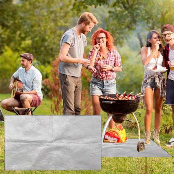 

tools & accessories 2021 rectangular anti-burn pad barbecue mat prevents damage to the floor lawn brand and materials